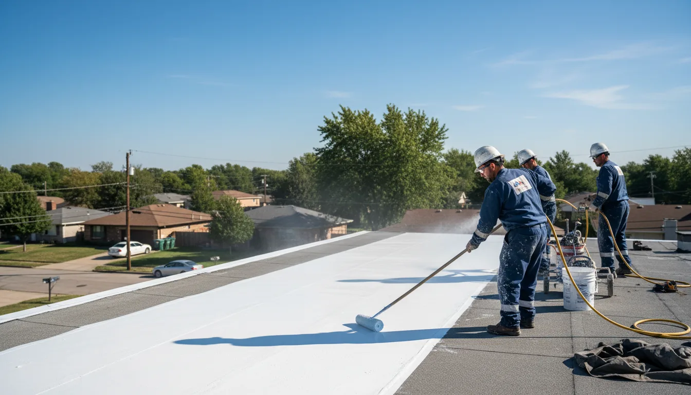 Commercial roof coating in Redwood, MS near me